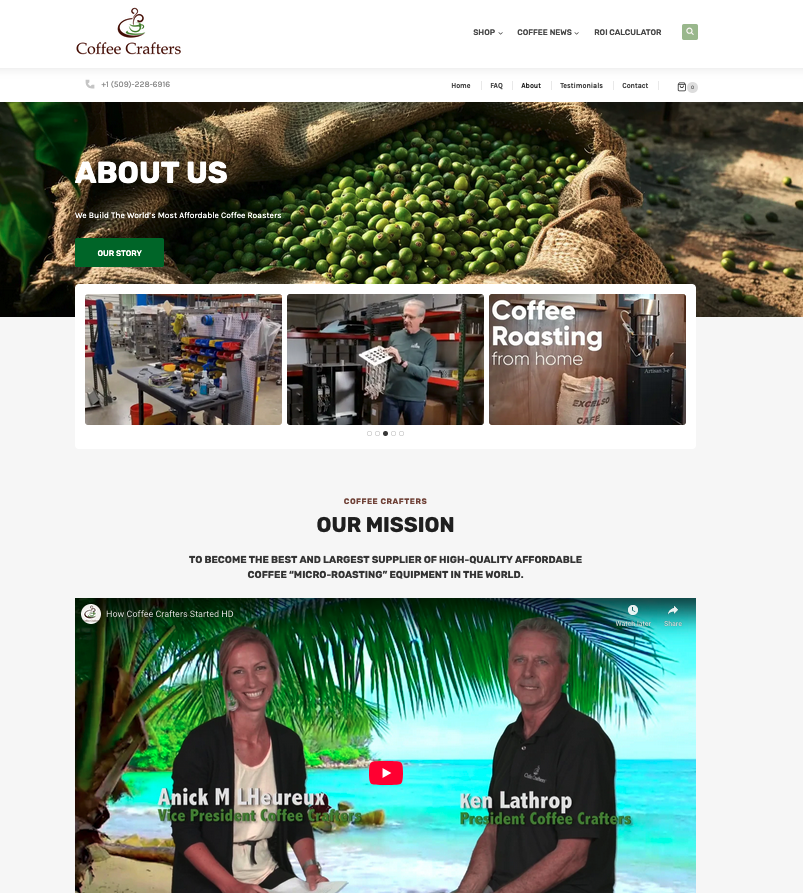 Coffee Crafters - About Us new design