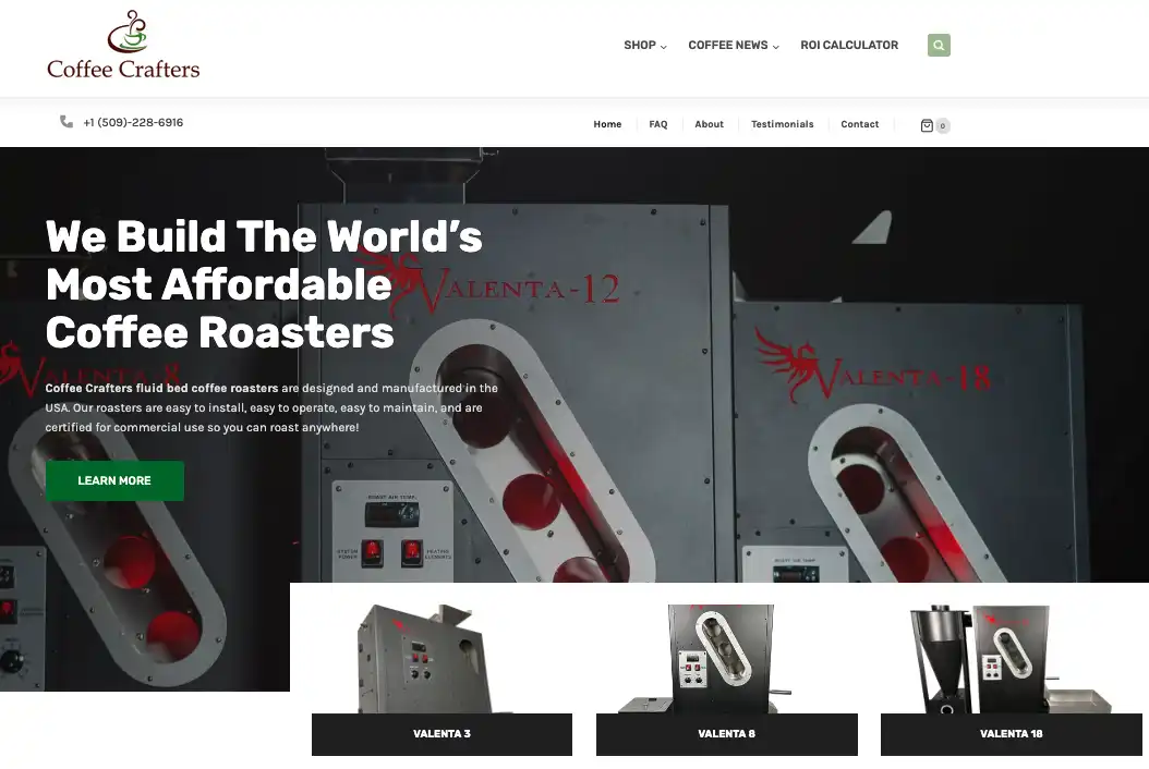 Coffee Crafters Website