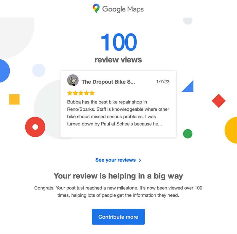 100 google reviews
