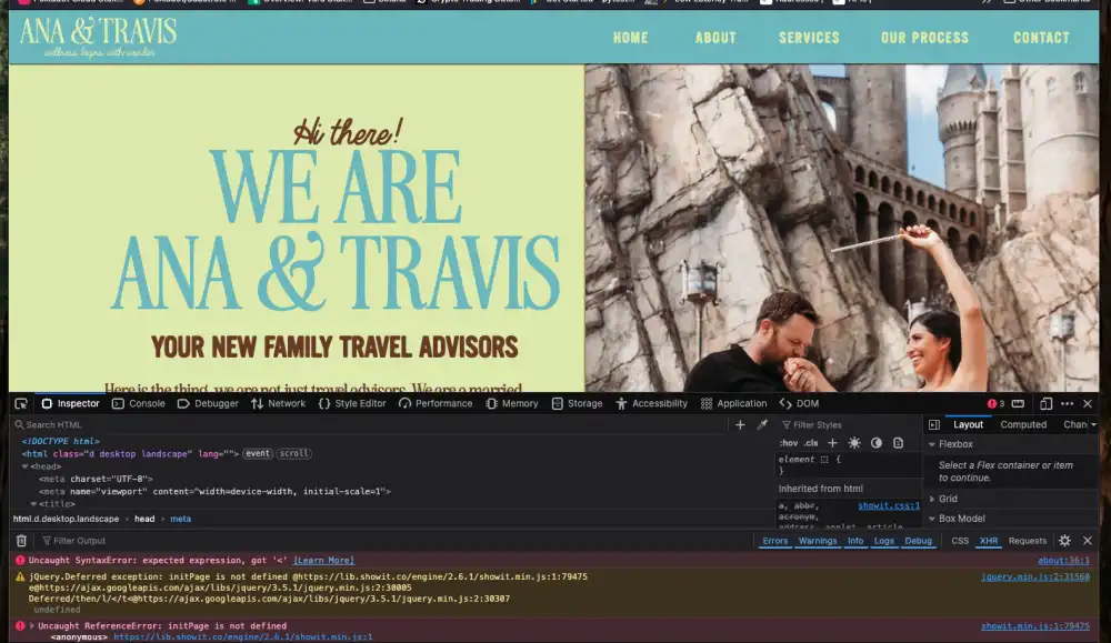 Html Errors - Ana & Travis